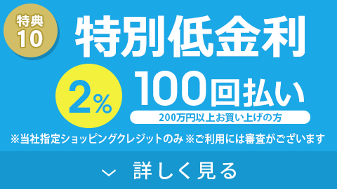 特別低金利 100回払いでも2%